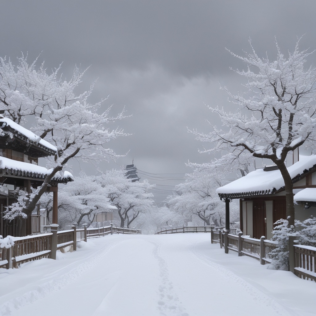 雪景色の中の露天風呂